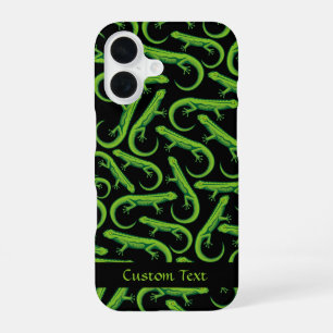 Coque iPhone 16 Motif Lizard vert