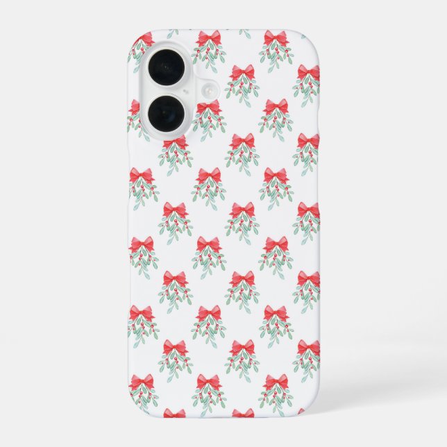 Coque iPhone 16 Motif Mistletoe (Verso)