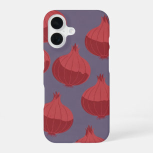 Coque iPhone 16 Motif oignon rouge entier vintage