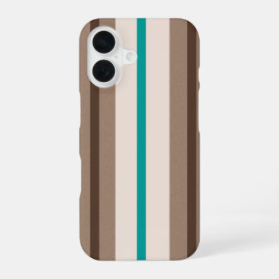 Coque iPhone 16 Motif rayures de surf rétro