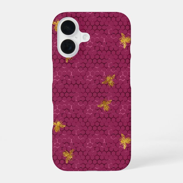 Coque iPhone 16 Motif Reine Abeille  (Verso)