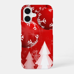 Coque iPhone 16 Motif sans couture de bonhommes de neige et de flo