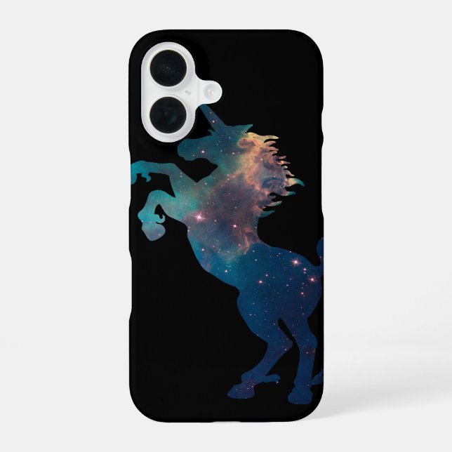 Coque iPhone 16 Motif spatial Unicorn (Verso)