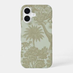 Coque iPhone 16 Motif Toile Dinosaure Vintage Jungle Préhistorique