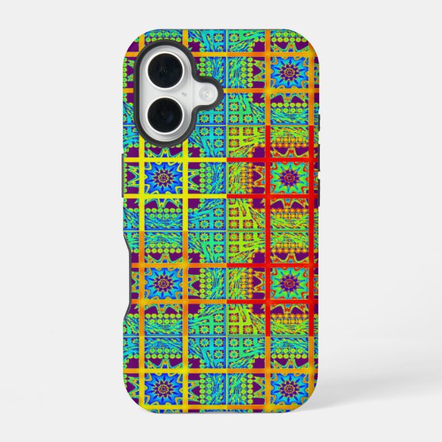 Coque iPhone 16 Motif tribal ethnique maya  (Verso)