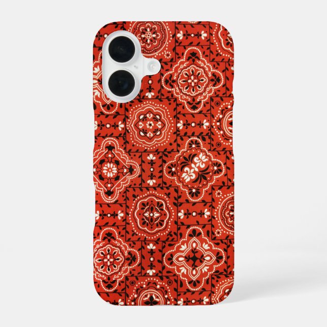 Coque iPhone 16 Mouchoir rouge (Verso)