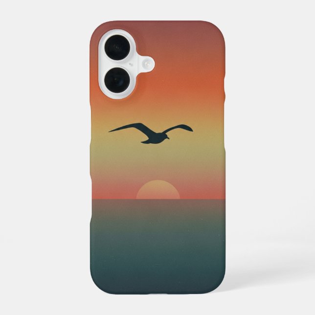Coque iPhone 16 Mouette Rétro (Verso)