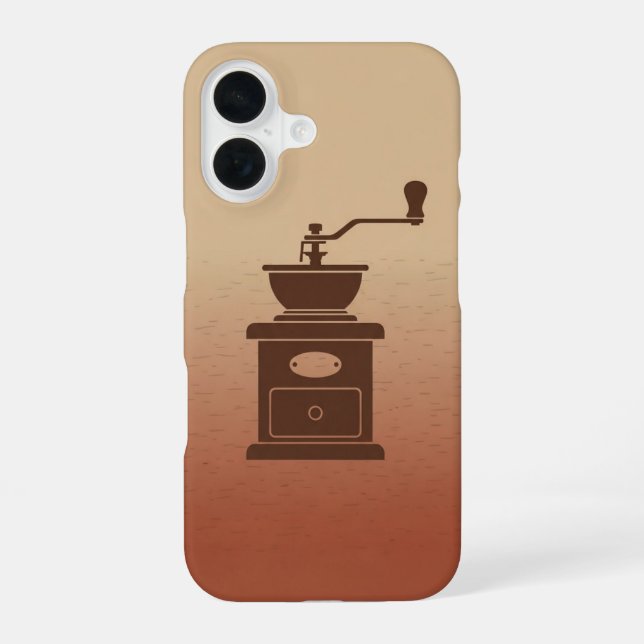 Coque iPhone 16 Moulin à café vintage (Verso)