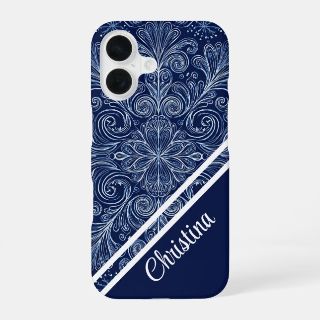 Coque iPhone 16 Murmur de givre (Verso)