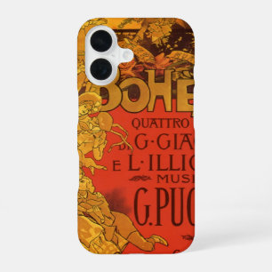 Coque iPhone 16 Musique Art Nouveau vintage, Opéra de La Bohême, 1