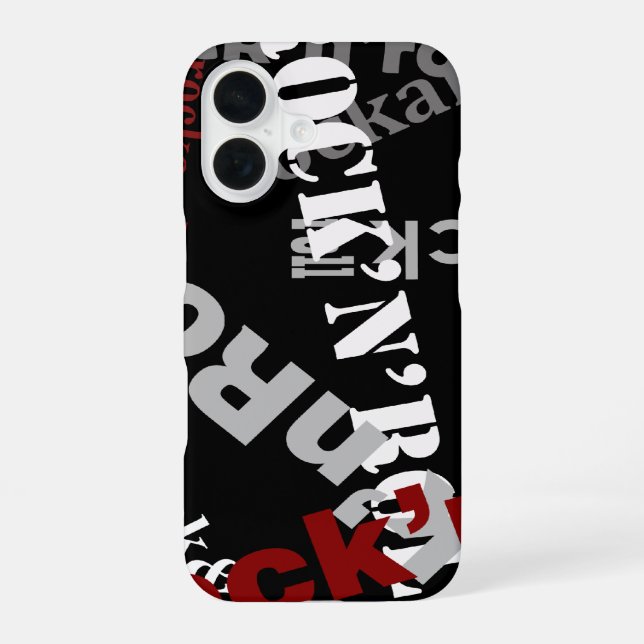 Coque iPhone 16 musique rock & roll (Verso)