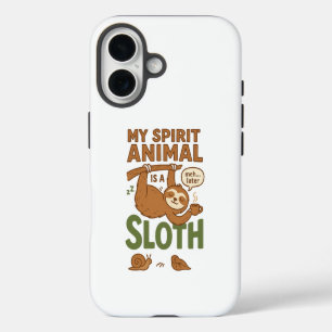 Coque iPhone 16 My Spirit Animal est une Sloth