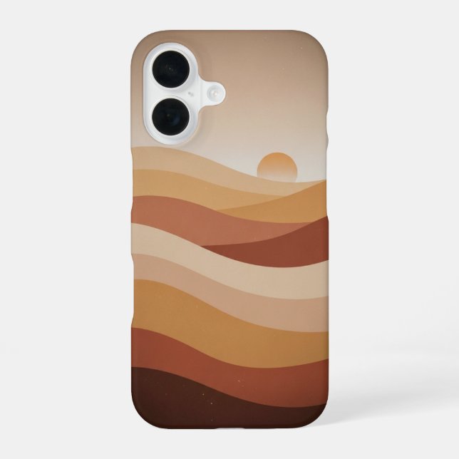 Coque iPhone 16 Nature abstraite du désert vintage (Verso)