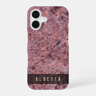Coque iPhone 16 Nature Géologie Rock Texture Nom personnalisé