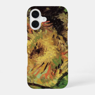 Coque iPhone 16 Nature morte Deux tournesols coupés par Vincent va