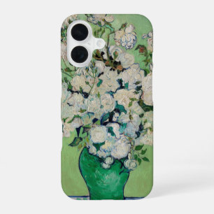 Coque iPhone 16 Nature morte Roses dans un vase par Vincent van Go