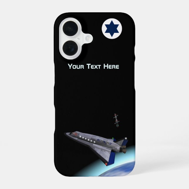 Coque iPhone 16 Navette spatiale El Al Maslool (Verso)