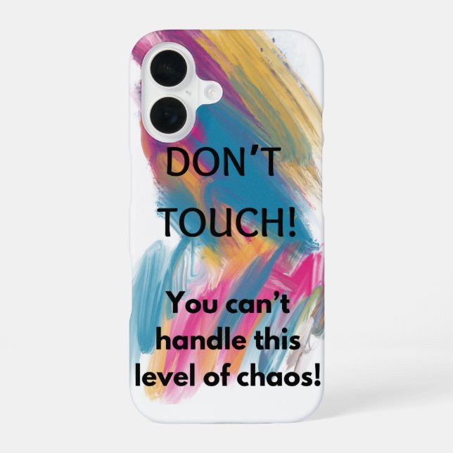 Coque iPhone 16 Ne touchez pas (Verso)