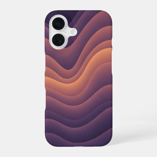 Coque iPhone 16 Nébuleuse Abstraite Rétro Ondulée (Verso)