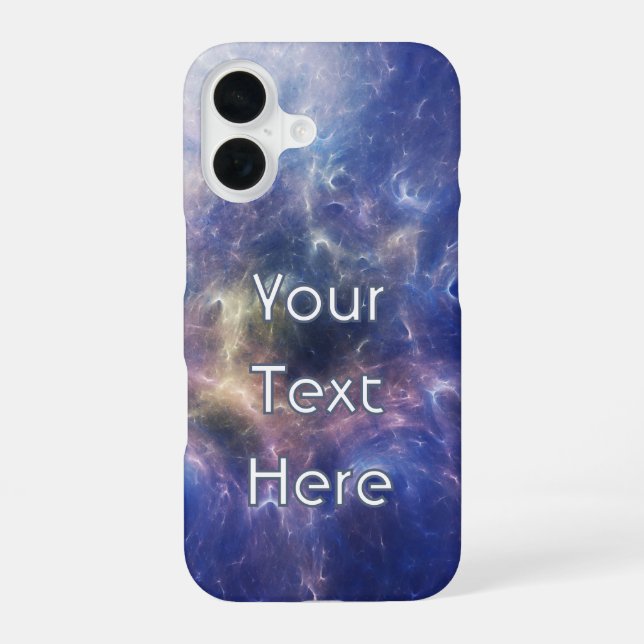 Coque iPhone 16 Nébuleuse fractale (Verso)