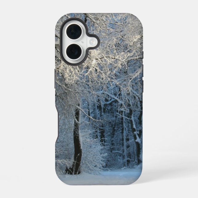 Coque iPhone 16 Neige d'hiver (Verso)