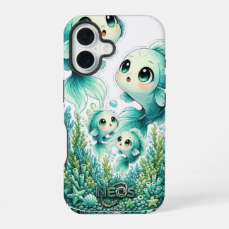 Coque iPhone 16 Neos Kawaii Zodiaque Poissons