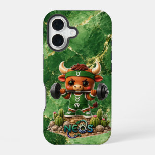 Coque iPhone 16 Neos Zodiac Kawaii Taureau
