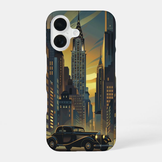 Coque iPhone 16 New York Déco (Verso)