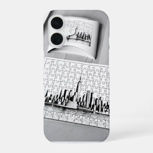 Coque iPhone 16 New york en noir et blanc