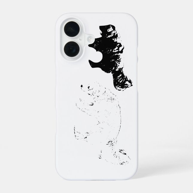 Coque iPhone 16 Nez du sentier, drapeaux de la queue (Verso)