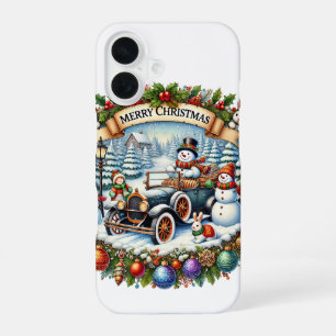 Coque iPhone 16 Noël de vacances de pays festif
