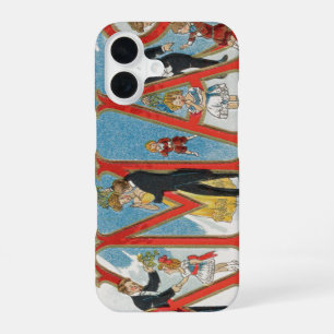 Coque iPhone 16 Noël victorien vintage, une fête de Noël joyeuse