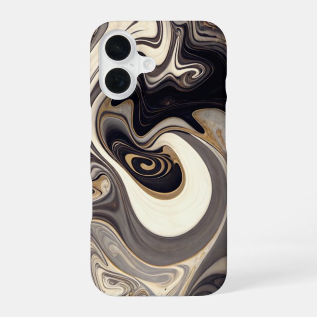 Coque iPhone 16 Noir torride (Verso)