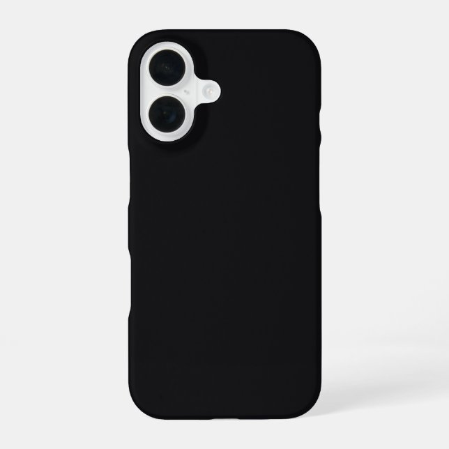 Coque iPhone 16 Noir Uni Jet (Verso)