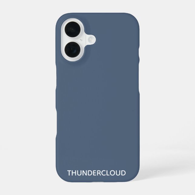 Coque iPhone 16 Nom de couleur bleu-gris tonnerre (Verso)