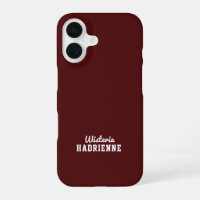 Nom Monogramme Sportif Bordeaux Foncé Moderne