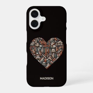 Coque iPhone 16 Nom personnalisé / Livre de texte pour amateur de