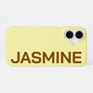 Coque iPhone 16 Nom personnalisé Monogramme simple minimal moderne