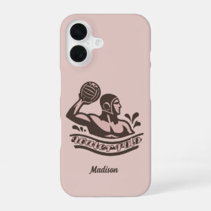 Coque iPhone 16 Nom personnalisé Water Polo