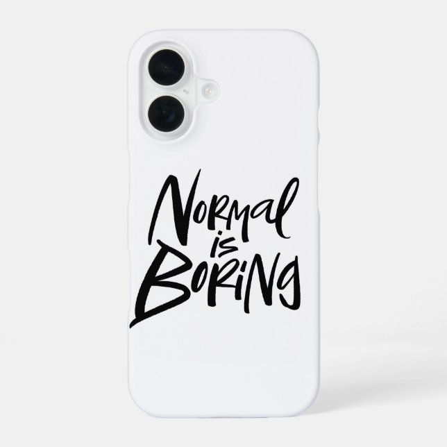 Coque iPhone 16 NORMAL EST EN TRAIN D'ÉLEVER Calligraphie Artsy Mo (Verso)