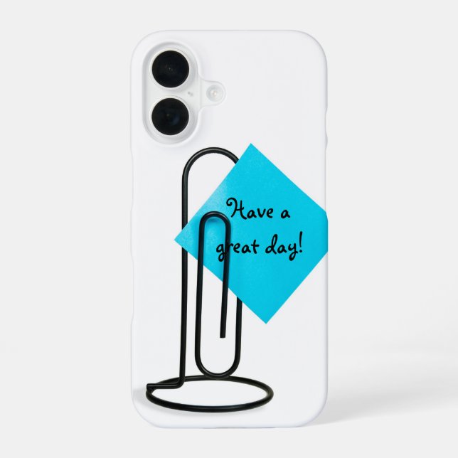 Coque iPhone 16 Note sur un trombone géant (Verso)