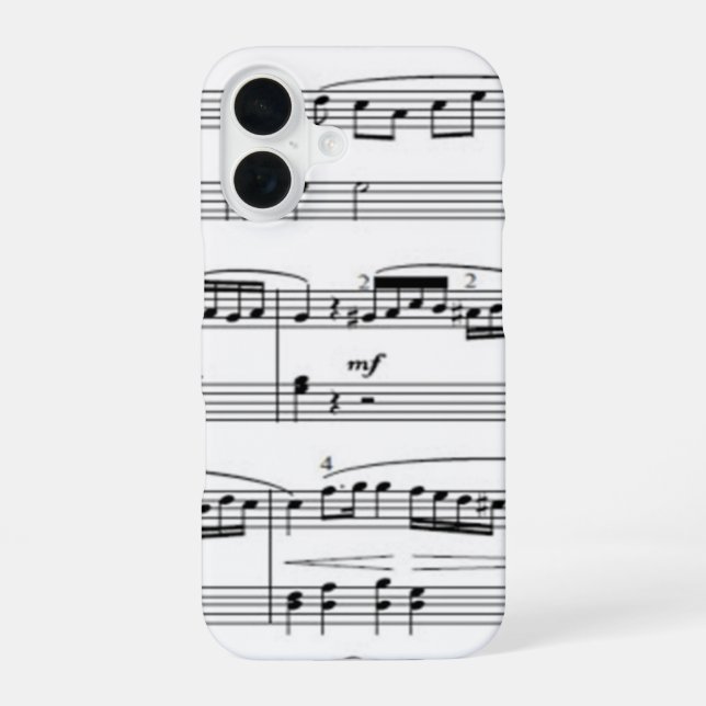 Coque iPhone 16 notes de musique (Verso)