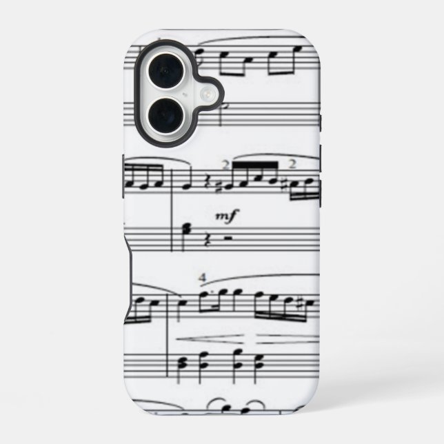 Coque iPhone 16 notes de musique (Verso)