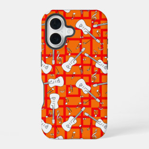 Coque iPhone 16 Notes musicales de Guitare Lines