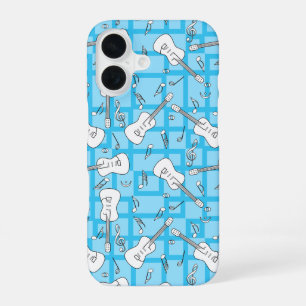 Coque iPhone 16 Notes musicales de Guitare Lines