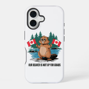 Coque iPhone 16 Notre castor n'est pas à vendre Fierté canadienne