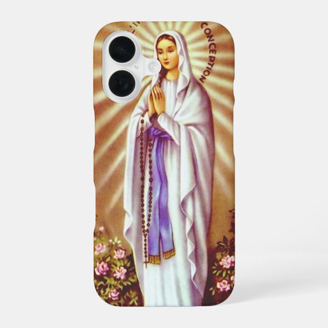 Coque iPhone 16 Notre Dame de Lourdes (Verso)