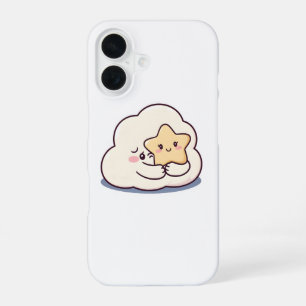 Coque iPhone 16 Nuage Timide Enlaçant une Étoile – Personnage Céle