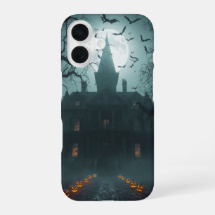 Coque iPhone 16 Nuit éffrayante avec Jack-o'Lanterns