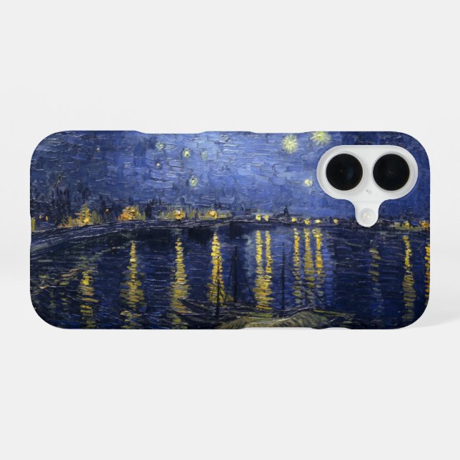 Coque iPhone 16 Nuit étoilée sur le Rhône (Verso Horizontal)